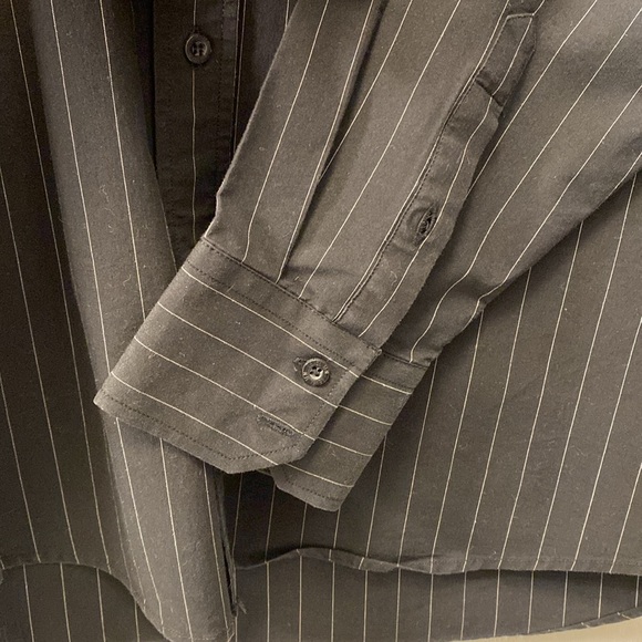 Level Ten Black Men’s Button-Down Striped Dress Shirt - Picture 9 of 15